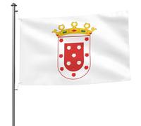 Drapeaux De Jardin De Santiago De Los Caballeros, République Dominicaine Bannières Extérieure Imperméabiliser Drapeaus Décoratif Couleurs Vives Drapeau Fierté Pour Festivals Balcon Fête 90X152Cm