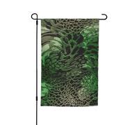 Drapeaux de jardin de vacances à imprimé serpent vert, 30,5 x 45,7 cm, toutes saisons, décoration de cour extérieure pour patios