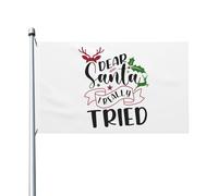 Drapeaux De Jardin Dear Santa I Really Tired Bannière Jardins Imperméabiliser Drapeau Fierté Résistant Drapeaus Décoratif Pour 90X152CM