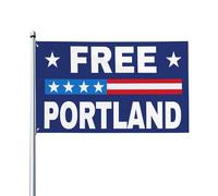 Drapeaux De Jardin Déclaration Politique De Free Portland Resist-47 Drapeau Fierté Imperméabiliser Drapeaus Décoratif Decoration Bannières Extérieure Pour Festivals Défilé Balcon 90X150Cm