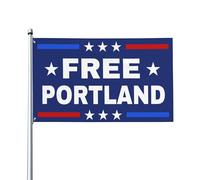 Drapeaux De Jardin Déclaration Politique De Free Portland Resist-47 Drapeau Fierté Résistant Drapeaus Décoratif Durable Bannières Extérieure Pour Festivals Fête Défilé 90X150Cm