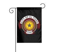 Drapeaux De Jardin D'El Paso Texas Bannière Jardins Résistant Bannières Extérieure Durable Drapeaus Décoratif Pour Festivals Défilé Fête 30X45CM