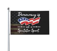 Drapeaux De Jardin Democracy Is Not A Spectator Sport Treer Drapeau Toutes Les Saisons Garden Flag Pour Ferme Célébrations Jardinage 90X150 CM