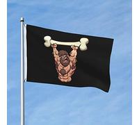 Drapeaux De Jardin Des Barbares Brandissent Un Gros Os Bannières Extérieure Personnalisée Bannière De Cour Pour Vacances Carnavals Décoration 90X150 Cm