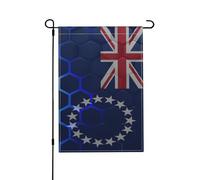 Drapeaux De Jardin Des Îles Cook Drapeaus Décoratif Résistant Bannières Extérieure Couleurs Vives Drapeau Fierté Pour Fête Défilé Balcon 30X45CM