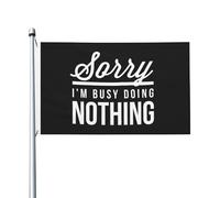 Drapeaux De Jardin Désolé, Je Suis Occupé À Ne Rien Faire Décoratif Drapeaux Traditionnel Décoration Bannière, Pour Les Bureaux, Jardin, Les Défilés, 90x150cm