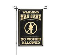 Drapeaux de jardin d'été double face pour décoration d'intérieur Welco Avertissement Man Cave No Women Allowed Garden Of The Flag Petit drapeau de jardin