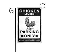 Drapeaux de jardin d'été double face pour les amateurs de poulet Parking Only Drapeau de jardin Drapeau d'été Drapeau de jardin Maison Sweet Home