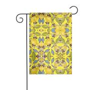Drapeaux de jardin d'extérieur jaune citron et abeille pour l'extérieur - Petit drapeau de pelouse, un drapeau de jardin printanier indispensable pour toute pelouse ou arrière-cour