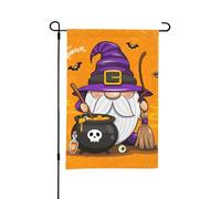 Drapeaux de jardin d'Halloween pour extérieur 30,5 x 45,7 cm - Drapeau doux d'Halloween Happy Old Man B pour chambre à coucher, intérieur, drapeaux de cour double face pour décorations d'Halloween
