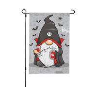 Drapeaux de jardin d'Halloween pour extérieur 30,5 x 45,7 cm - Drapeau doux d'Halloween Happy Old Man C pour chambre à coucher, intérieur, drapeaux de cour double face infroissables pour décorations