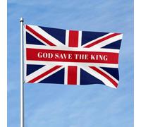 Drapeaux De Jardin Dieu Sauve Le Roi Union Jack Garden Flag Résiste Aux Intempéries Treer Drapeau Toutes Les Saisons Drapeau Extérieur Pour Balcon Fête Célébrations S