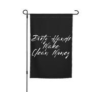 Drapeaux De Jardin Dirty Hands Make Clean Money Coupe-Vent Et Étancheune Bannière Extérieure Décorations Pelouse Drapeaux Pour Ferme Célébrations S