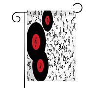 Drapeaux De Jardin Disques Audio Vierges Des Années 1950, Danse Sonore, Peintures En Plastique Rouge Des Années 1960 Imprimé Bannière, Pour Les Défilés, D'Intérieur, 30x45cm