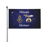 Drapeaux De Jardin Division Maçonnique Des Shriners Bannière De Cour Couleurs Vives Bannières Extérieure Pour Célébrations Défilé Cour 90X150 CM