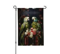 Drapeaux de jardin d'olivier pour couple de perroquets - 71,1 x 101,6 cm - Double face - Drapeaux de jardin pour l'extérieur - Drapeaux de jardin de vacances