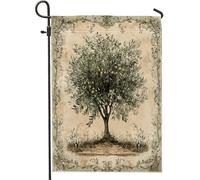 Drapeaux de jardin d'olivier printanier, 30,5 x 45,7 cm, double face pour décoration extérieure, drapeau en toile vintage, esthétique, scénique, pour jardin, petite pelouse