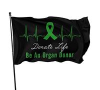 Drapeaux De Jardin Donnez La Vie. Devenez Donneur D'Organes. Drapeaus Décoratif Imperméabiliser Bannière Jardins Durable Bannières Extérieure Pour Fête Balcon Défilé 90X152CM