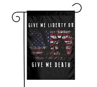Drapeaux De Jardin Donnez-Moi La Liberté Ou Donnez-Moi La Mort Coupe-Vent Et Étancheune Treer Drapeau Toutes Les Saisons Pelouse Drapeaux Pour Ferme Balcon Fête 30X45Cm
