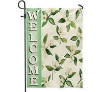 Drapeaux de jardin d'orchidées printanières de 30,5 x 45,7 cm pour l'extérieur, jolies fleurs amusantes standard verticales en lin pour maison, drapeau floral kawaii pour jardin, pelouse, décoration