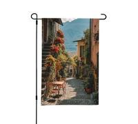 Drapeaux de jardin double face 30 x 45 cm - Drapeau de bienvenue saisonnier - Beau drapeau de jardin italien - Printemps - Été - Petits drapeaux pour décorations extérieures cour, pelouse, terrasse