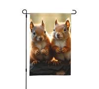 Drapeaux de jardin double face 30 x 45 cm - Drapeau de bienvenue saisonnier - Drapeau d'extérieur écureuil animal - Petit drapeau de jardin pour printemps et été - Petits drapeaux pour décorations