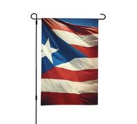 Drapeaux de jardin double face - 30 x 45 cm - Drapeau de bienvenue saisonnier - Drapeau d'extérieur Porto Rico - Drapeau de jardin - Printemps - Été - Petits drapeaux pour décorations extérieures cour