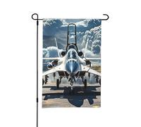Drapeaux de jardin double face 30 x 45 cm - Drapeau de bienvenue saisonnier - Pour extérieur - Avions de chasse - Drapeau de jardin - Printemps - Été - Petits drapeaux pour décorations extérieures