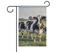 Drapeaux de jardin double face 31 x 46 cm pour l'extérieur des vacances, bannière de vaches pâturage, drapeau de jardin, drapeau de bienvenue en toile de jute pour décoration extérieure, terrasse