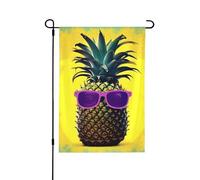 Drapeaux de jardin double face avec citation ananas psychologique, décoration saisonnière pour cour, porche, décoration