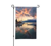 Drapeaux de jardin double face de 30 x 45 cm - Drapeau de bienvenue saisonnier pour l'extérieur - Soirée à Vancouver - Petit drapeau de jardin pour printemps et été - Petits drapeaux pour décorations