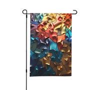 Drapeaux de jardin double face de 30 x 45 cm - Drapeau de bienvenue saisonnier - Puzzle surélevé - Drapeau de jardin printemps été - Petits drapeaux pour décorations extérieures cour, pelouse