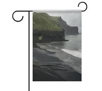 Drapeaux de jardin double face de 31 x 46 cm pour l'extérieur des vacances, bannière de jardin à bord de falaise, drapeau de bienvenue en toile de jute pour décoration extérieure, terrasse, pelouse