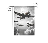 Drapeaux de jardin double face de la guerre mondiale, petite bannière de jardin pour l'extérieur 30,5 x 45,7 cm, drapeau décoratif vertical pour toutes les saisons