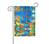 Drapeaux de jardin double face imprimés poissons tropicaux du monde sous-marin, 30,5 x 45,7 cm, anniversaire, mariage, vacances, cour, extérieur, décoration extérieure