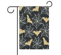 Drapeaux de jardin double face motif toile d'araignée et chauves-souris, pour décoration extérieure, 32 x 47 cm