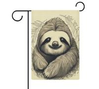 Drapeaux de jardin double face personnalisés, paresseux mon esprit, imprimé animal, 30,5 x 45,7 cm, tissu en lin anti-plis, drapeaux de cour personnalisés pour ferme, terrasse, jardin, décoration