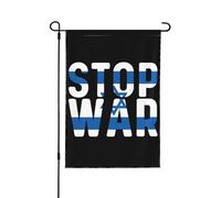 Drapeaux de jardin double face « Stop Wars I Stand With Israel » 12 x 18
