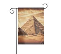 Drapeaux de jardin double face vintage - Grande pyramide égyptienne - Petite bannière de jardin pour l'extérieur - 30,5 x 45,7 cm - Drapeau décoratif extérieur vertical pour toutes les saisons