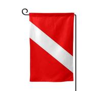 Drapeaux De Jardin Drapeau De Plongée Sous-Marine Coupe-Vent Et Étancheune Treer Drapeau Résiste Aux Intempéries Bannière Extérieure Pour Balcon Fête Célébrations 30X45Cm