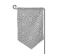 Drapeaux De Jardin Drapeau Kaléidoscope Psychédélique Blanc Et Noir Résiste Aux Intempéries Bannière Extérieure Toutes Les Saisons Pelouse Drapeaux Pour Ferme Balcon Fête 30X45Cm