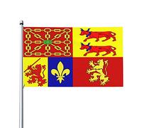 Drapeaux De Jardin Drapeau Proposé Pour Les Pyrénées-Atlantiques Drapeaux Décoratifs D'Extérieur Classique Bannière De Jardin Pour Décoration Extérieurs Cour 90X150 CM