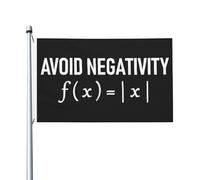 Drapeaux De Jardin Drôle-Éviter-Négativité-Mathématiques-Équation- Bannière Extérieure Toutes Les Saisons Pelouse Drapeaux Décorations Pour Patio Balcon Fête Ferme 90X150Cm