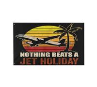 Drapeaux De Jardin Drôle Rien Un Jet Vacances Été Treer Drapeau Décorations Pelouse Drapeaux Pour Célébrations Ferme Patio 90X150 Cm