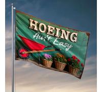 Drapeaux de jardin drôles biner n'est pas facile. Drapeaux pour votre chambre d'homme ou bar (60 x 90 cm)