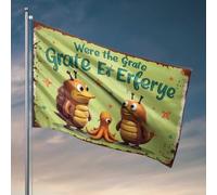 Drapeaux de jardin drôles de grille Erferye : les aventures de deux amis drapeau décoration de dortoir drôle pour les gars d'université (152 x 244 cm)