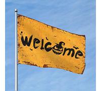 Drapeaux de jardin drôles Drapeau de bienvenue Halloween 1 drapeaux pour dortoirs Lake House Decor (taille : 152 x 244 cm)