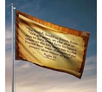 Drapeaux de jardin drôles Psaume 23 : The Lord Is My Shepherd; I Shall Not Want Drapeau décoratif pour porche Drapeau de jardin Printemps et été (60 x 90 cm)