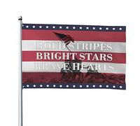 Drapeaux de jardin drôles rayures audacieuses, étoiles brillantes, cœurs courageux drapeaux drapeau pour dortoirs Lake House Decor (taille : 30 x 45 cm)