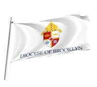 Drapeaux De Jardin Du Diocèse Catholique Romain De Brooklyn Bannière Extérieure Toutes Les Saisons Drapeau Extérieur Résiste Aux Intempéries Treer Drapeau Pour Célébrations Ferme S